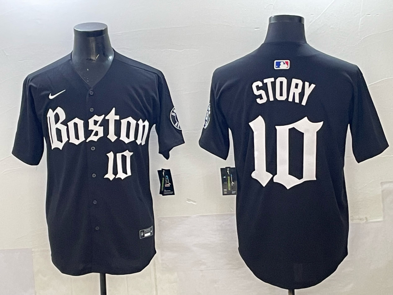 Men Boston Red Sox #10 Story black 2025 Nike MLB Jersey 009->boston red sox->MLB Jersey